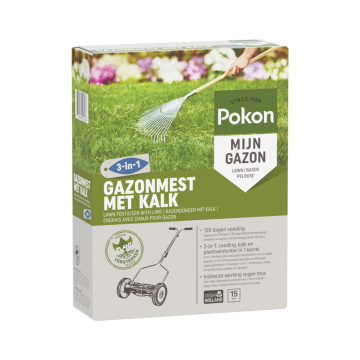 Pokon Gazonmest met Kalk 1kg voor 15m2