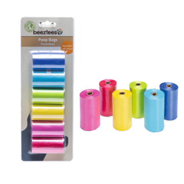 Beeztees poepzakjes regenboog 6 x 20 stuks