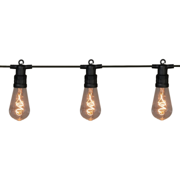 Anna's Collection feestverlichting spiraal 10 lampjes warm wit 10 m