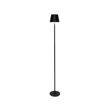 Draadloze Lamp staand mat zwart LED dimbaar 1.2 m