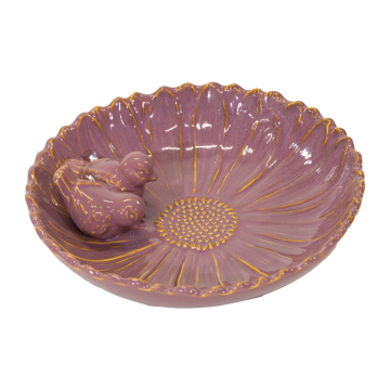 Village Vogelbad Flower Lilac 28 x 6 cm