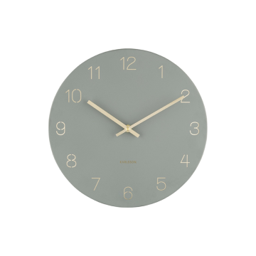 Karlsson Wandklok Charm Gegraveerde cijfers Jungle groen