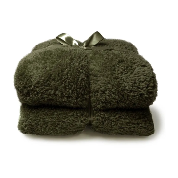 Unique Living Teddy Plaid Winter Green 150 x 200