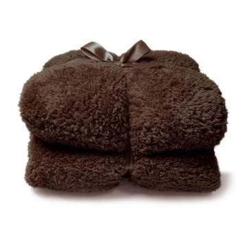 Unique Living Teddy Plaid Rocky Brown 150 x 200