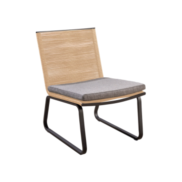 Yoi Loungestoel Kome Black Natural Soil