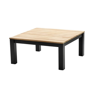 Yoi Midori coffee table zwart teak 75 x 75 cm