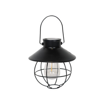 Solar Hanglamp metaal lantaarn zwart
