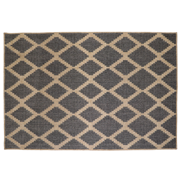 Outdoor vloerkleed 160x230cm diamond natural/black