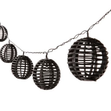 Solar Garden Lichtsnoer 10L Bol Zwart