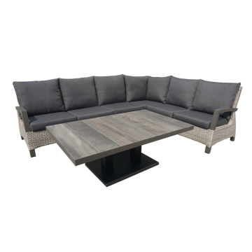 Royal Seasons Marseille hoeklounge met verstelbare tafel