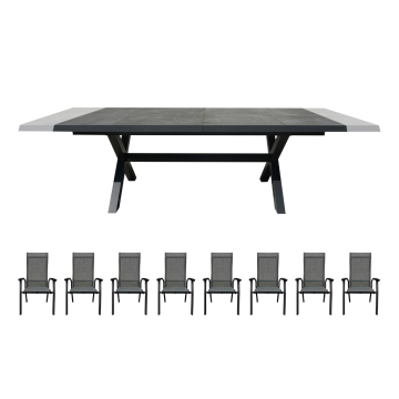 Royal Seasons Porto Uitschuifbare Diningset 8 stoelen