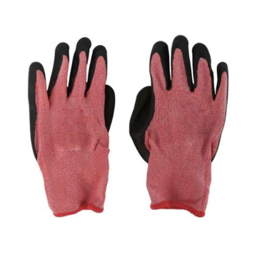 Werkhandschoen rood zwart