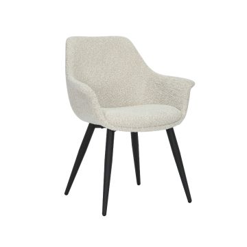 Eetkamerstoel Lucas bouclé offwhite