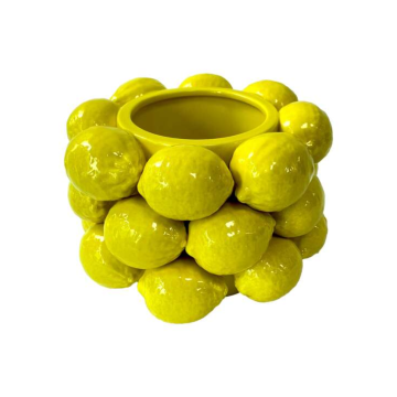 Vaas citroenen geel klein 14 cm