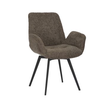 Eetkamerstoel Matteo bouclé taupe