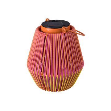 Solar lantaarn roze oranje 18 x 20 cm