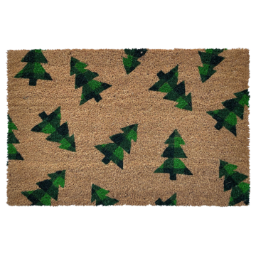 Deurmat kokos Christmas tree 40 x 60 cm