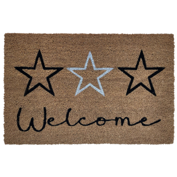 Deurmat kokos Welcome stars 40 x 60 cm
