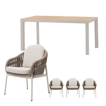 Royal Seasons Doha dining set 4 personen