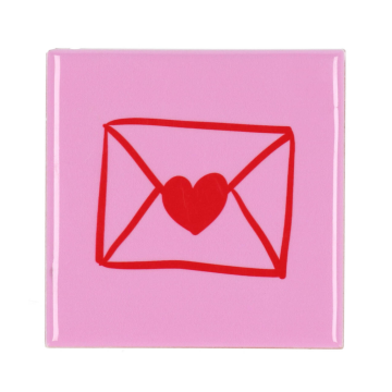 Tegel Envelope Roze 10 x 10 cm