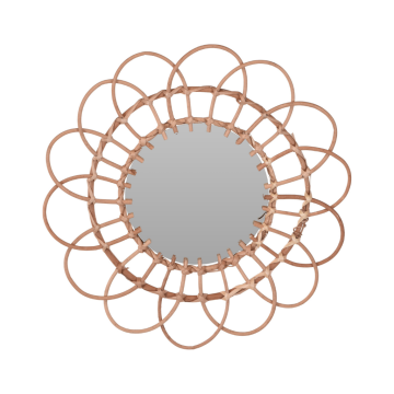 Spiegel bloem naturel 49 x 2.4 cm