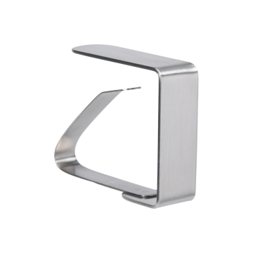 Homestyle Tafelkleed klemmen 4 stuks RVS zilver 5 x 4 cm