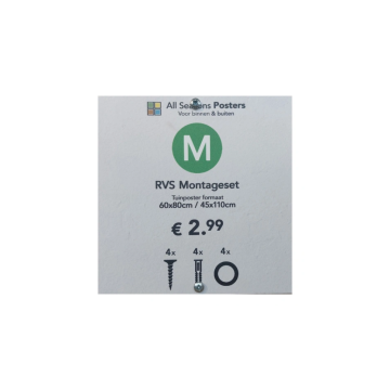 Montageset voor Medium Posters RVS