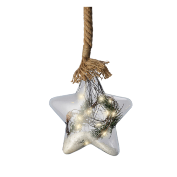 Micro LED ster touw smokey grey warm wit 15,5cm