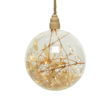 Verlichte Kerstbal Micro LED Glas Transparant Ø10