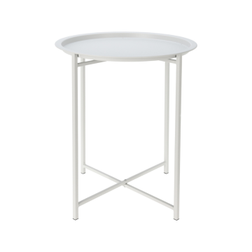 Bijzettafel mat licht grijs 46 x 52 cm