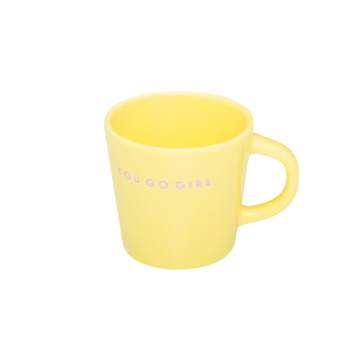 Vondels Ceramic Espresso Cup You Go Girl Lemon Yellow 80ml