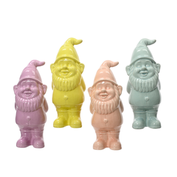 Decoris gnoom keramiek 4 kleuren 34.5 cm