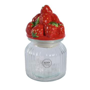 Voorraadpot Aardbei rood