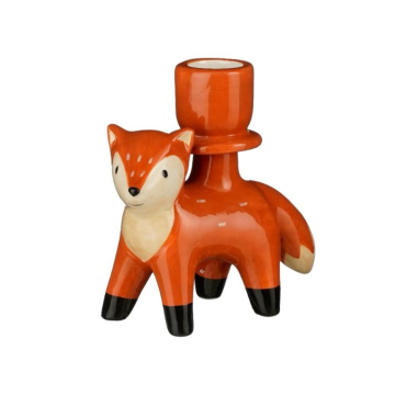 Kandelaar vos oranje 11 x 5 x 11 cm