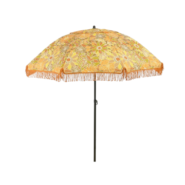 Mica Decorations Parasol bloem bruin 238 x 220 cm