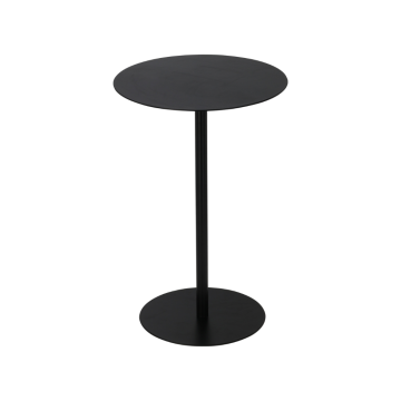 Bijzettafel rond zwart 35 x 53 cm