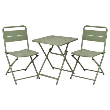 Bistroset mat groen 3-delig