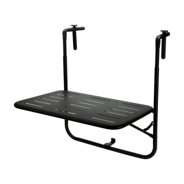 Pro Garden Balkontafel zwart 61.5 x 51 x 5 cm
