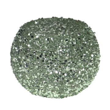 Theelichthouder Strass Bowl Groen 11 x 8.5